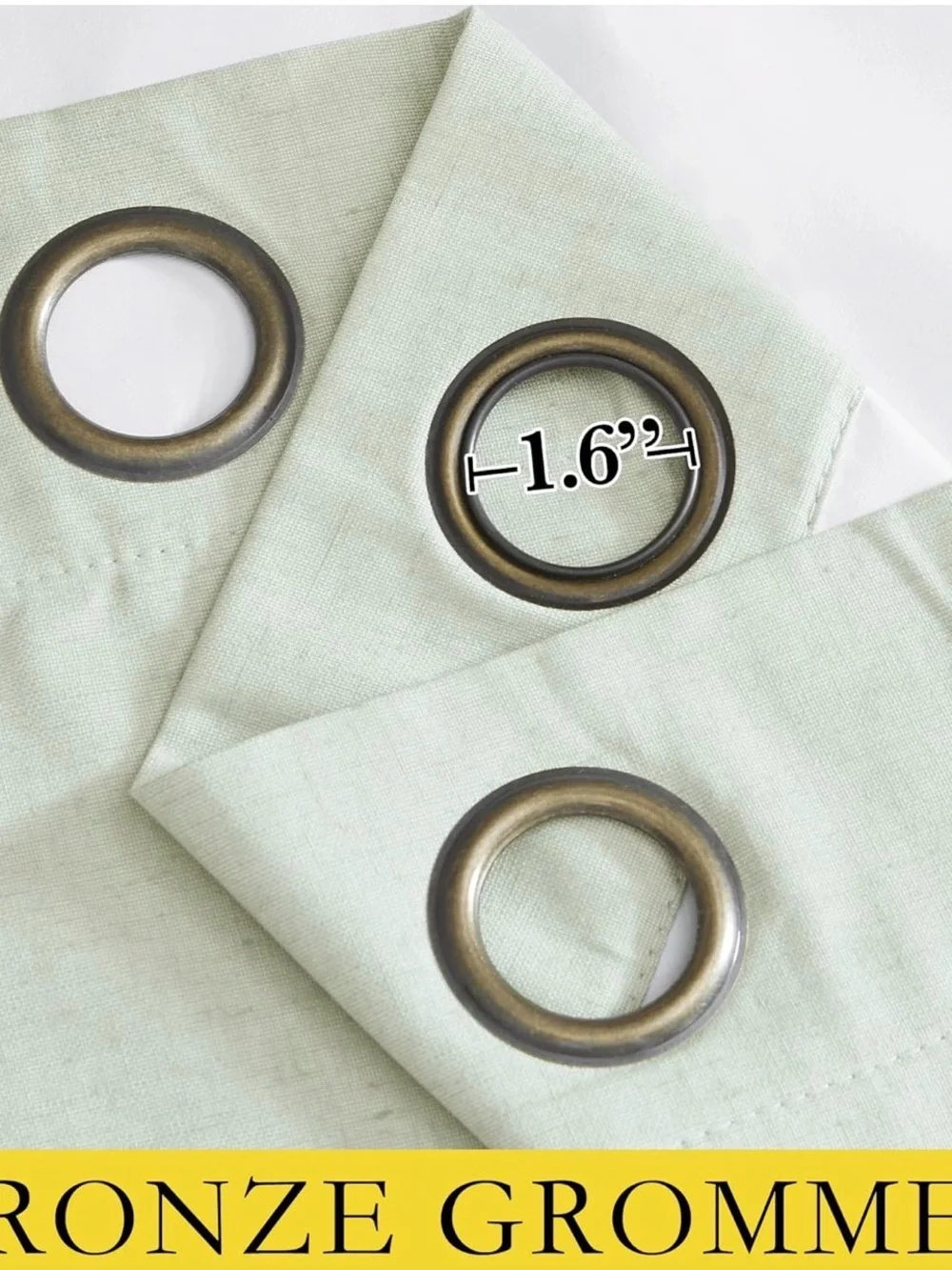 Sage Green Linen 52”W x 120”L 100% Blackout Curtains